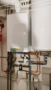 Chaudière gaz DE DIETRICH a condensation avec préparateur ECS externe